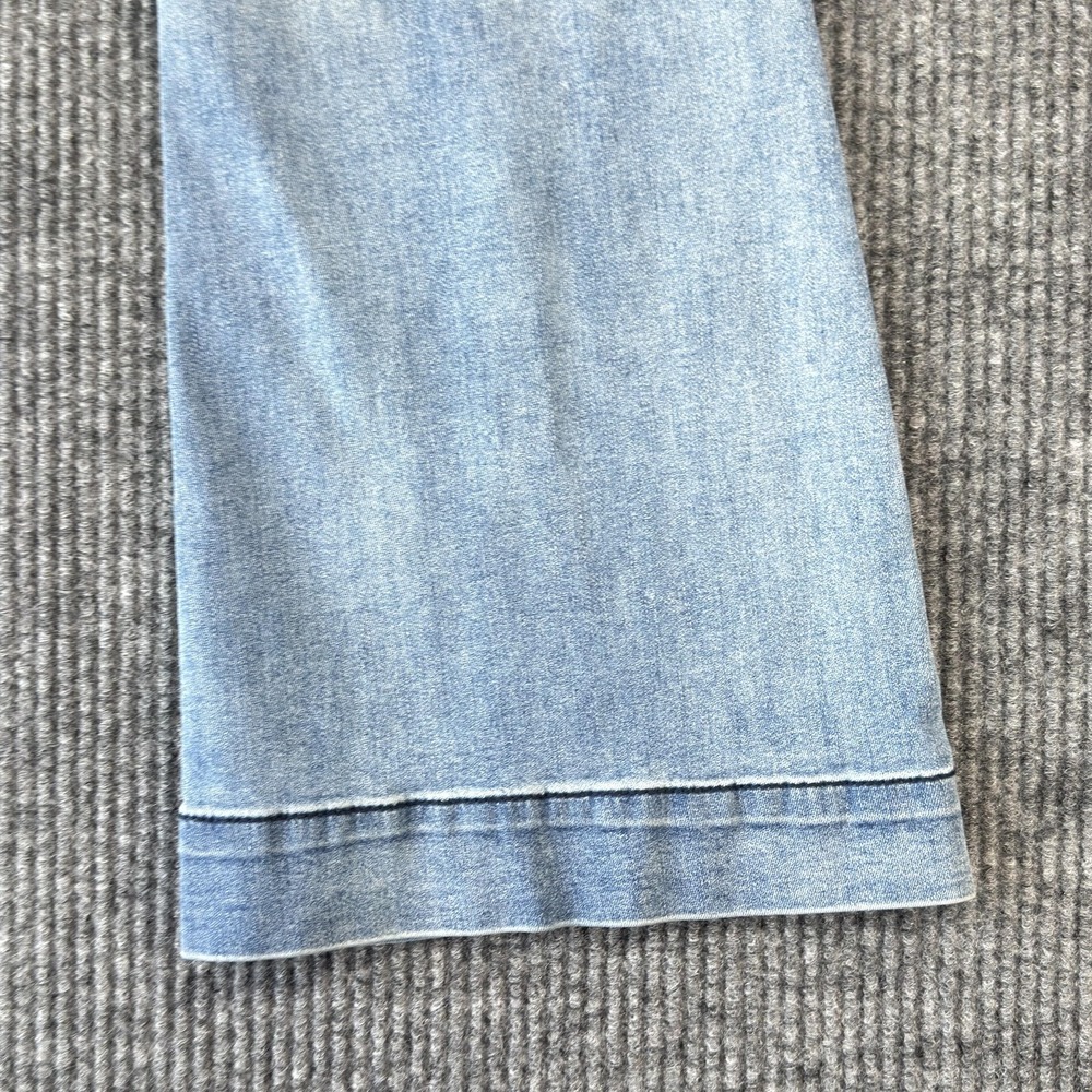 Rock & Roll Trouser Flare Jeans Womens 27x34 Light Wash High Rise Front Slit Leg - Picture 10 of 16
